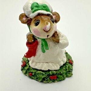 Wee Forest Folk CHRIS-MISS Christmas Stocking M-32 Annette Petersen 1978 WFF